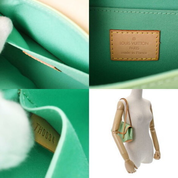 Louis Vuitton Vernis Biscayne Bay PM Peppermint Monogram Handbag - Picture 12 of 12